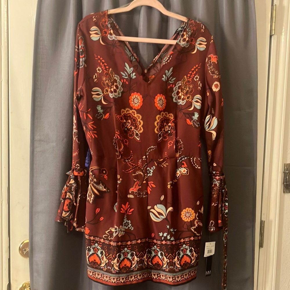 Western Maroon Romper